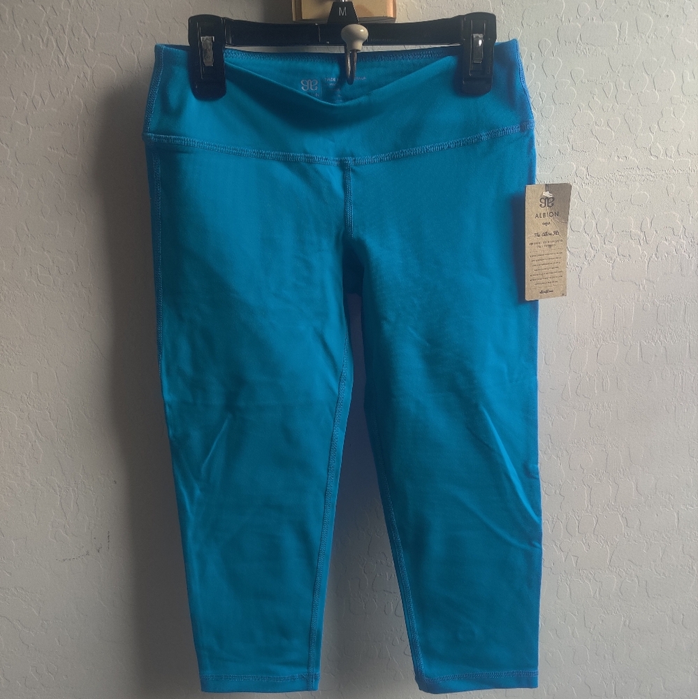 🆕 Albion cobalt blue Athleisure active fit Knee high Capri yoga Leggings_XS - Picture 2 of 10
